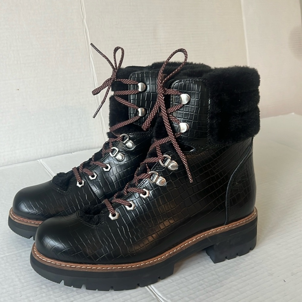 Clarks Black Combat & Moto Boots